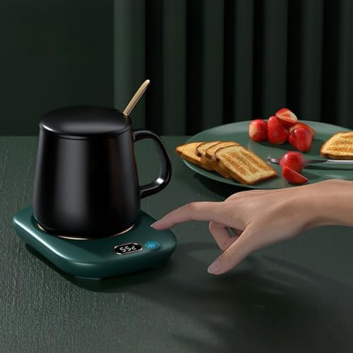 Coffee Mug Warmer - Digital Display 3 Temp Settings, Portable and Convenient, Electric Desk Warmer for Coffee, Tea, Milk, Juice, Water, Office, Dorm, Travel, Winter, Birthday, Christmas