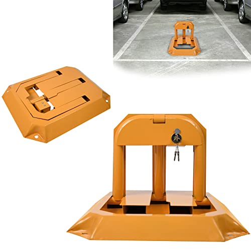 ACXIN Barrière de stationnement pliable Verrouillage de stationnement amovible Parking abusif, Matériau résistant à la rouille et à l'eau, convient pour les parkings commerciaux ou privés Cover