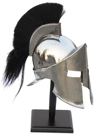 Medieval Spartan King Leonidas Helmet, Antique Brass Finish, Greek Warrior Style, Wearable Costume Armor for LARP, Cosplay, Halloween, Collectible Display
