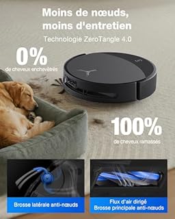 ECOVACS DEEBOT T90 Pro Omni Aspirateur Robot Laveur, 30 000 Pa, Recharge PowerBoost, OZMO Roller 3.0 avec TruEdge 3.0, Distribution Automatique de Solution de Nettoyage, Agent IA YIKO, Noir