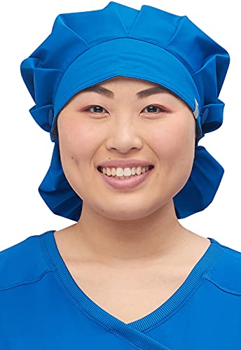 Workwear Revolution Tech Men & Women Bouffant Scrubs Hat WW508AB, One Size, Royal