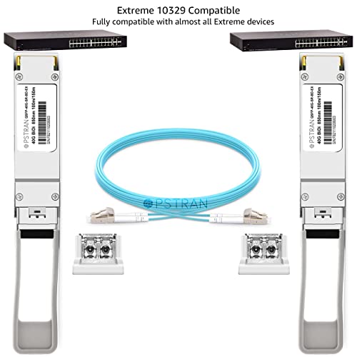 Image of 40GBASE-SR BiDi QSFP+ Optical Transceiver Module Compatible with Extreme 10329 40GBASE-SR Bi-Directional MMF 832nm - 918nm 150m Duplex LC