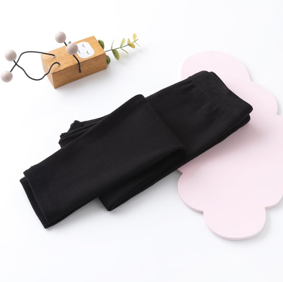 Meeshine Girls Winter Leggings Fleece Lined Basic Soft Cotton Stretchy Full Length Tights Pants for 4-7T Toddler Kids
