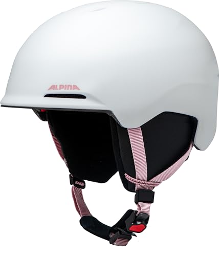 ALPINA CARNIA Skihelm Damen Herren – Leichter Ski- & Snowboardhelm – White Light Rose 55-59
