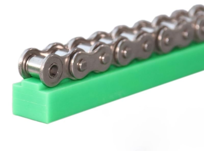 Guide de chaîne transmission plastique UPE poids moléculaire ultra haut 08B-1 1 mètre avec rainures pour chaînes et rouleaux résistants