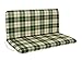 Produktbild DEGAMO Auflage Bankauflage Boston für Gartenbank 2-sitzig 98cm, mit Rückenteil, grün - beige kariert