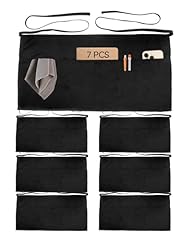 7 Pack Waist Apron- Black