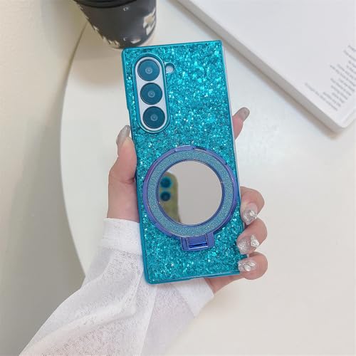 Protection Galaxy Z Fold 5 style miroir et diamants pour soirée et quotidien