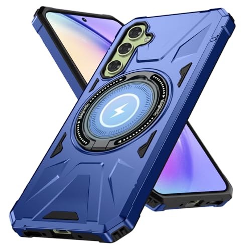 Coque Galaxy A54 5G robuste bleu foncé mat anti-chute avec anneau intégré