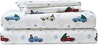 Eddie Bauer - Flannel Collection Cotton Bedding Sheet Set, Pre-Shrunk & Brushed