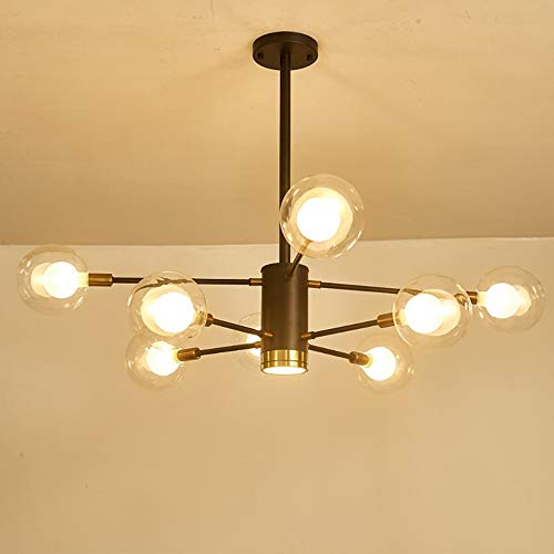 MSGIRVLZL Lámpara de Araña Nórdica para Sala de Estar, Moderna, Minimalista, para el Hogar, Comedor, Dormitorio, Estudio, Lámpara de Bola de Cristal con Personalidad Creativa, 97 X 20 cm