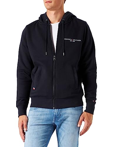 Tommy Hilfiger Tommy Logo Fur Lined Hoody Sudadera Con Capucha, Azul Cielo Del Desierto , M Para Hombre