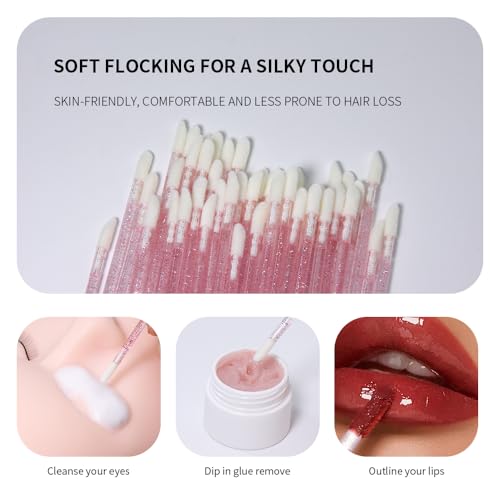 ANNAFRIS 300pcs Wimpern Bürsten Set Wimpernbürste Lippenpinsel Wimpern Mascara Pinsel (Brush Kit-B)