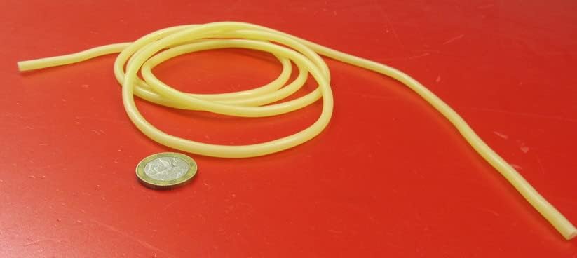 Latex Rubber Round Tubing 40A .187" (3/16") OD x .125" (1/8") ID x 10 Ft. Length 1 Roll