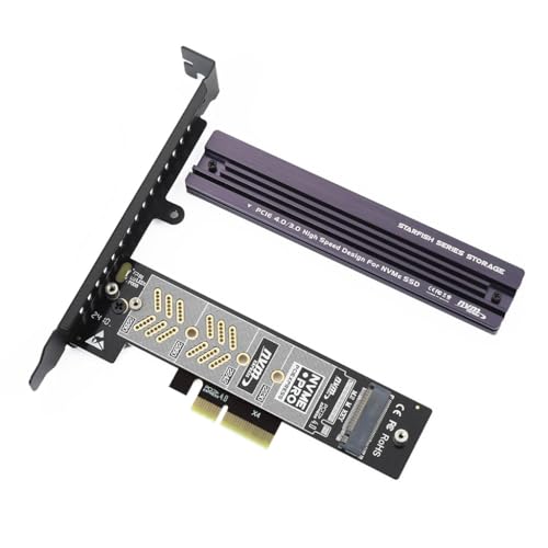 Image of ZORBES PCIe Adapter Card, NVMe SSD Expansion Card with Aluminum Heatsink, PCIe 4.0 to NVMe SSDs Adapter, for Expand PC Storage, Supports PCI-Express X4 X8 X16 Slots NVMe Card