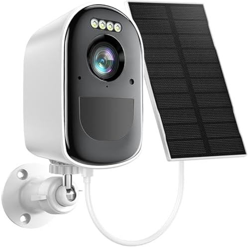 Security Cameras, Wireless Camera Outdoor Powered by Solar & Battery ...