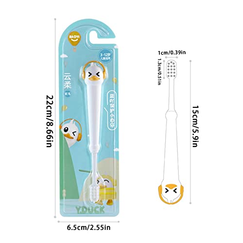 Escova de dentes infantil | Escovas de dentes de criança fofas em forma de pato | Escovas de dentes