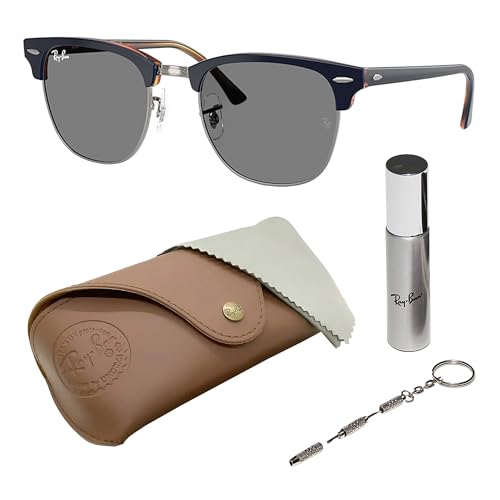 Image of Ray-Ban RB3016 CLUBMASTER CLASSIC Square Shaped Sunglasses for Men & Women with Official RAYBAN Eyewear Kit