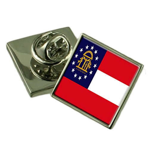 Georgia insignia de solapa de cuadro personalizado grabado accesorio masculino para trajes
