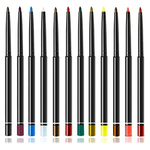 12Pcs Colorful Eyeliner pen,Eye Shadow Pencil Set,Lip Liner Kit