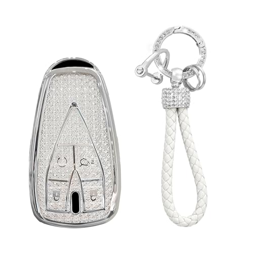 Funda de TPU para llavero Changan Eado carcasa blanca protectora de 4 botones