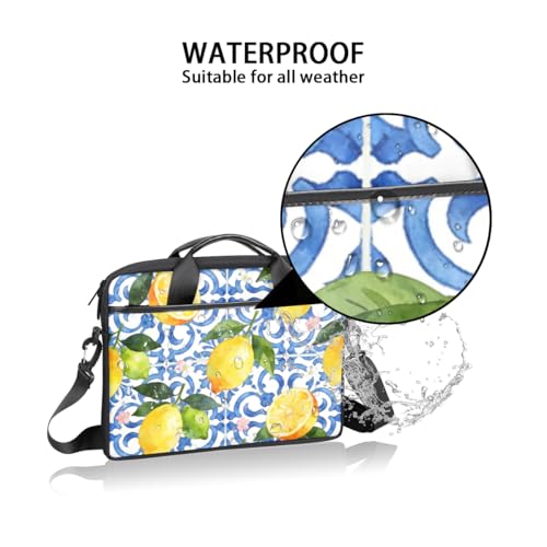 Bolso para portátil con diseño azul y limón 14-15 pulg miniatura 3
