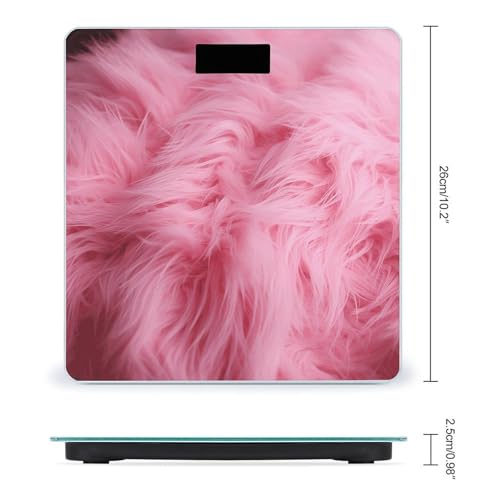 Báscula digital de baño con patrón aterciopelado rosa miniatura 2