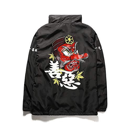 AITFINEISM Men's Lightweight Drawstring Hooded Zip Up Sports Jacket Windproof Windbreaker (Small, Black)