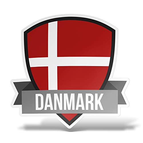 erreinge - erreinge Aufkleber Dänemark Souvenirs Shaped Adhesive PVC für Abziehbild Tapete Auto Moto Helm Camper Laptop - 12 cm
