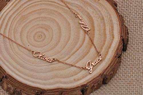 Personalized Name Necklace for Women 18K Gold Plated Custom Name Necklaces Customized Stainless Steel Pendant Jewelry Gifts for Mother Day Christmas Graduation2