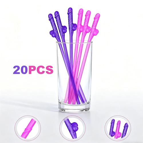 20 pitillos rosas y morados para despedida de soltera miniatura 2