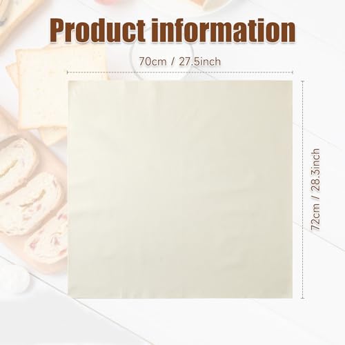 1 Pcs Thickened Bread Proofing Cloth for Baking Sourdough,28x28inch Bread Basket Flour Sack Towels for Dough, Baguettes, Loaves, Pastry, Homemade Bread