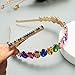 KaySJbay 2Pcs Headbands and 2Pcs HairClips,Shiny Colored Diamond Hair Accessories,Colorful Rhinestone rings,Sparkling Hair DuckClips,Stylish Hair Hoops for Women Girls, Daily Wear,Party,Weddings