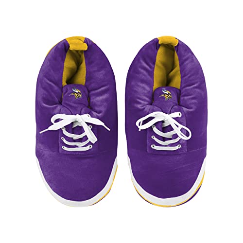 Image of FOCO Mens NFL Team Logo Plush Oversized Sneaker Slippers