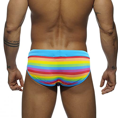 Banana Bucket Men's Rainbow Swimsuit Brief Bikini Swim Underwear3