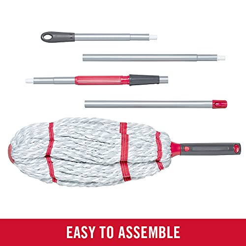 rubbermaid microfiber twist mop kit with 2 refills kit machine washable built-in wringer lightweight safe for all floor types deep cleaning for homebathroomgarageoffice
