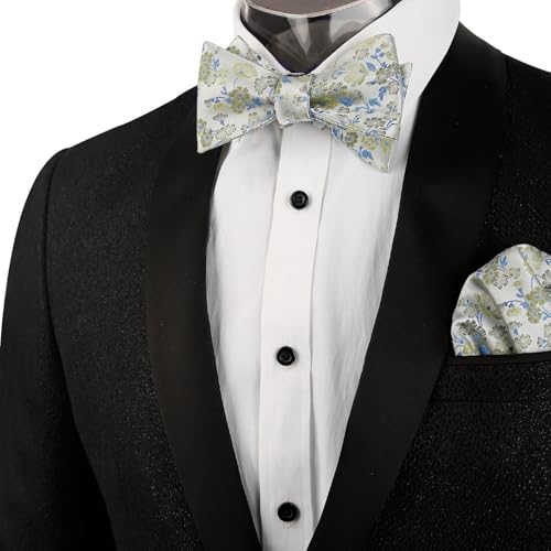 Image of Alizeal Mens 2pcs Floral Bow Tie Set
