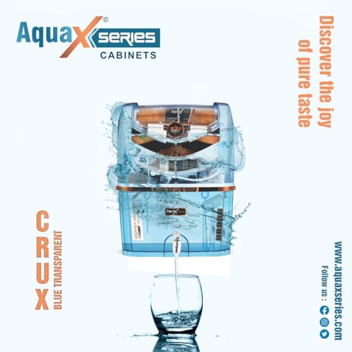 Image of Aqua x Crux 7-Stage RO UV UF Water Purifier with Copper Mineral Technology & TDS Controller | Advanced Home Water Filter for Safe Drinking Water, Impurity Removal & Better Taste(Blue TPT)