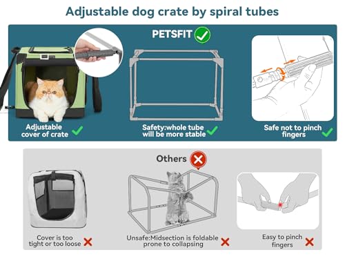 Petsfit caixa para gatos - leve de 20 polegadas, fácil configuração, caixa para cães portátil resist