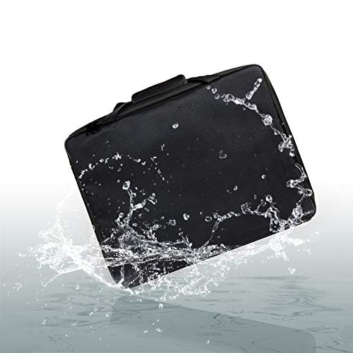 Art Portfolio Case - 19x15 Waterproof Portfolio Folder for Artwork - Artist Zipper Carrying Bag with Storage for Drawing Photography or Poster - Large Size 19" x 15"