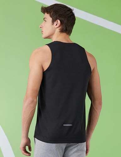 Image of Amazon Brand - Symbol Men's Polyester Color Block Active Regular Fit Sports | Round Neck | Sleeveless T-Shirt