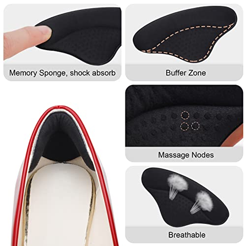 Image of 6 Pairs Heel Pads Heel Grips Liner for Loose Shoes, Heel Cushion Pads Heel Inserts for Shoe Too Big Men Women- Ultra Soothing Heel Protectors for Heel Pain, Heel Slipping, Blisters, Friction