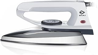 Bajaj DX 2 600-Watt Light Weight Dry Iron | Non-Stick Coated Soleplate | Anti-Bacterial Coating | 180 Degree Swivel Cord | Cool Touch Handle | 2-Yrs Warranty 【Grey】