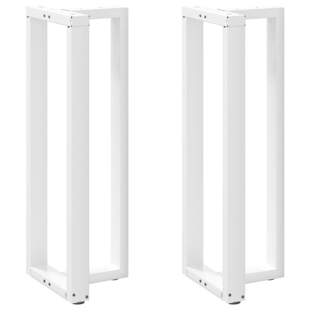 Mesa de bar patas en forma de T, 2 unidades, color blanco, 40 x 35 x (110-111) cm, acero con recubrimiento en polvo, patas de nivelación ajustables, para mesas de pie, patas de escritorio
