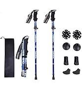XDSP Opvouwbare Wandelstok – Aluminium 7075, Schokbestendig, Met Kurk Handvat En Wolfraamcarbide Punt (voor Nordic Walking, Bergen, Skiën