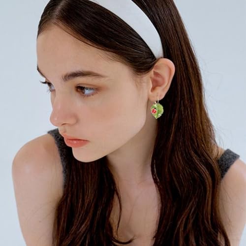 Bohemian Green Leaf Bug Ladybird Earrings for Women Lightweight Cute Insect Ladybug Leverback Earrings4