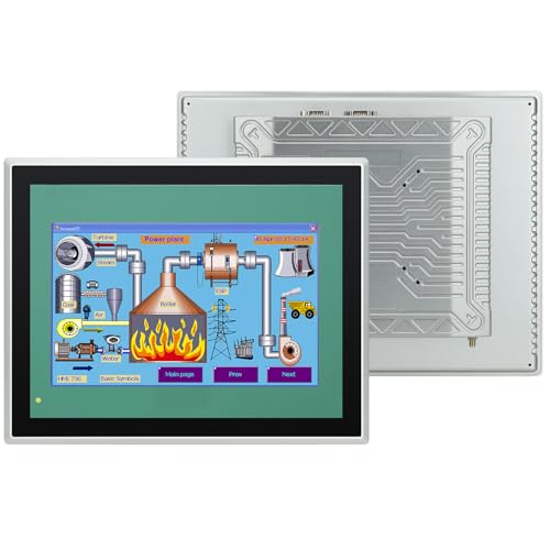 Image of 15-Inch Industrial Touch Screen Monitor, Ratio 4:3 Embedded PCAP Touchscreen Monitors | 10-Point Touch | No Drive, Plug and Play | IP65 Front | HD-MI VGA USB Port