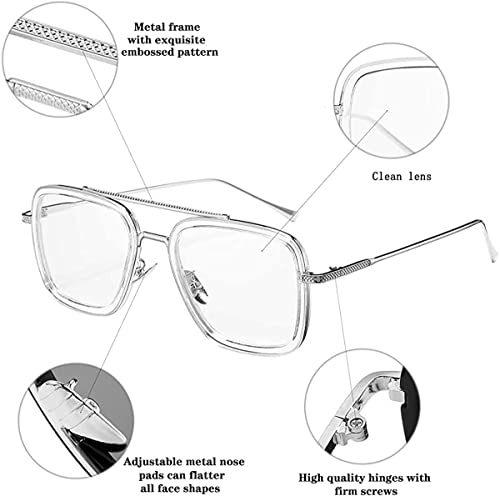 Image of ARICKS Tony Stark Style Blue Light Blocking Glasses for Men Women, Iron Man and Spider-Man Computer Gaming Glasses by Computer /Tablet /Laptop /Mobile