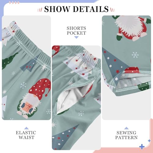 Boys' Pants Christmas Gnomes Santa Tree Long Bottoms Jogger Pants Elastic Waist Trousers with Pockets S-XL4