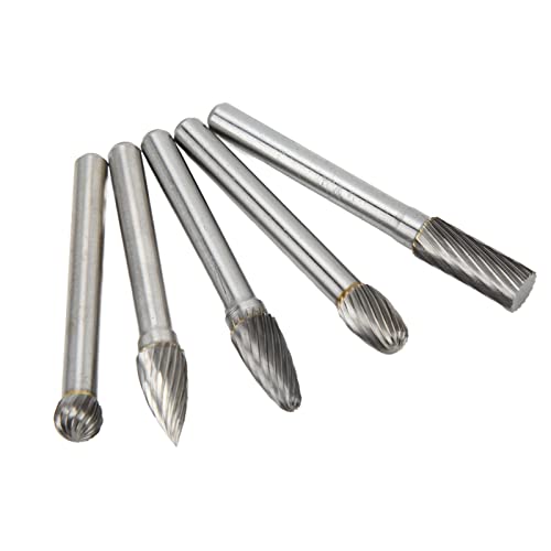Set de 5 fresas rotativas de corte simple miniatura 4